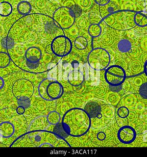 Abstrakter Hintergrund mit Kreisen Illustration Grün Farben Stockfoto
