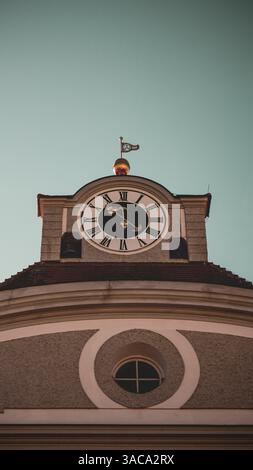 Uhrenturm auf Schloss Nymphenburg Stockfoto