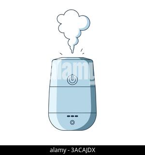 Symbol Luftbefeuchter Vektor. Abbildung eines Geräts zur Luftreinigung und -Befeuchtung für die Reinigung, Ionisation und Feuchtigkeitskontrolle, isoliert auf Stock Vektor