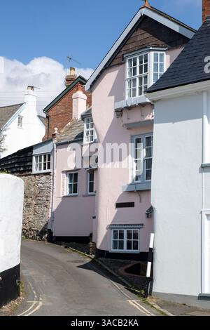 Topsham ist eine attraktive Stadt in Devon am Fluss exe Corner of the Strand und Monmouth Hill Stockfoto