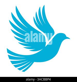 Vogel-Logo-Design-Vektor-Illustration. Minimalistische und moderne Vogelsilhouette mit schlanken Linien, die Freiheit und Eleganz symbolisieren. Perfekt für Branding, Stock Vektor