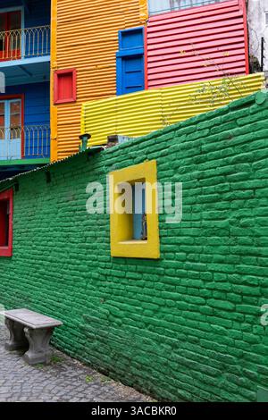Argentinien, Buenos Aires. La Boca, Tango Street. Stockfoto