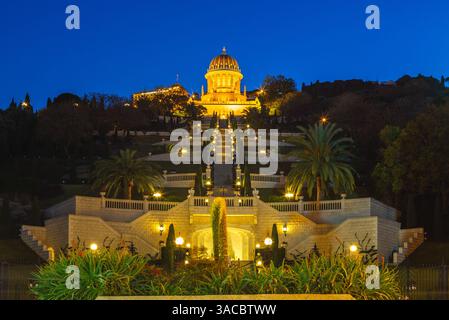 Hängende Gärten von Haifa, Terrassen des Bahai-Glaubens, in israel Stockfoto