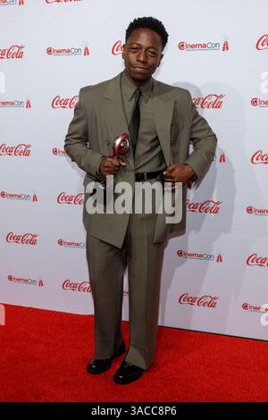 Las Vegas, USA. April 2025. David Jonsson nimmt an den CinemaCon Big Screen Achievement Awards während der CinemaCon am 3. April 2025 im Caesar's Palace in Las Vegas Teil. (Foto: Travis P Ball/SIPA USA) Credit: SIPA USA/Alamy Live News Stockfoto