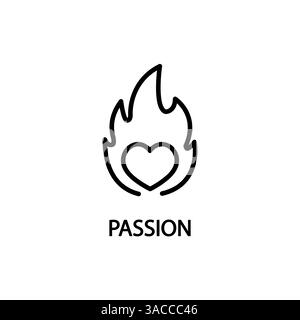 Passion-Symbol. Monochromes, einfaches Symbol für Vorlagen, Webdesign und Infografiken Stock Vektor