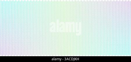 Guillochmuster. Vektorverlaufshintergrund mit Scheck-Wasserzeichen für Zertifikat oder Diplom und Währungsdesign. Textur für Chevrons in sanften Farben Stock Vektor