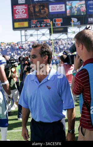 Tennessee Titans Cheftrainer Jeff Fisher. ..Foto Â BILL VAUGHN / Cal Sport Media (Foto: © FOTOGRAF/Cal Sport Media) Stockfoto