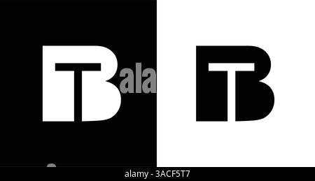 Initial Letters BT, TB abstrakte Firma Logo Design Vektor Stock Vektor