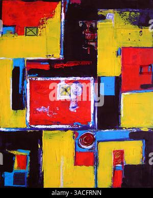 Abstract Illustration from Original Contemporary Painting Stockfoto