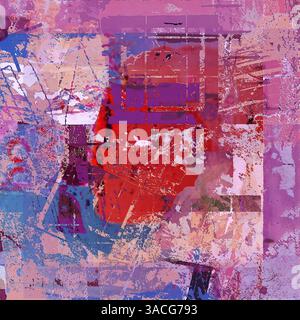Abstrakte Karte Digitale Illustration, Netzwerk Mehrere Farben, Modern Lines Artwork Stockfoto
