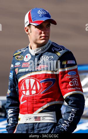 April 2008 - Avondale, Arizona, USA - DAVID RAGAN während der Qualifikation für den Subway Fresh Fit 500 bei PIR. Subway Fresh Fit 500 Phoenix International Raceway, Avondale, AZ. (Bild: © Russell LaBounty/Cal Sport Media/ZUMA Press) Stockfoto