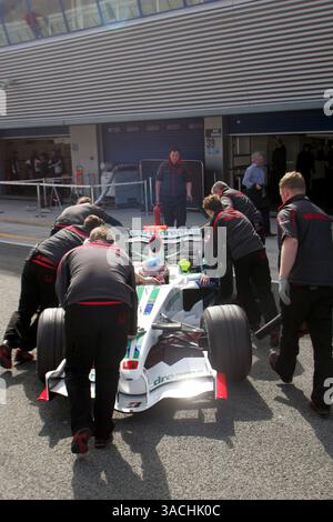 Jenson Button (GBR) Honda RA108 ..Formel-1-Tests, Tag zwei, Jerez, Spanien, 13. Februar 2008 Stockfoto