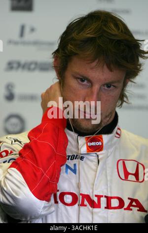 Jenson Button (GBR) Honda RA108 ..Formel-1-Tests, Tag zwei, Jerez, Spanien, 13. Februar 2008 Stockfoto