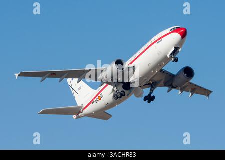 Flugzeug der spanischen Luftwaffe, Air Force. Offizieller Transport. Airbus A310. Stockfoto