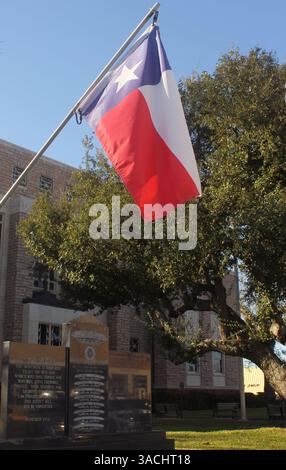 Rusk TX - 1. Januar 2025: Cherokee County Courthouse in Downtown Rusk Texas Stockfoto