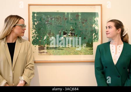 Höhepunkte in den Phillips London Galleries am Berkeley Square vor der Auktion New Now , Modern & Comtemporary Art am 10. April 2025 ... Stockfoto