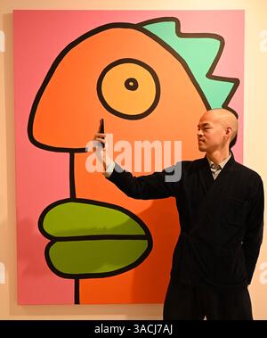 Höhepunkte in den Phillips London Galleries am Berkeley Square vor der Auktion New Now , Modern & Comtemporary Art am 10. April 2025 ... Stockfoto