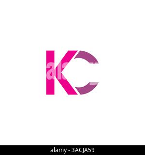 KC, CK Letter Logo Design Template Vektor Stock Vektor