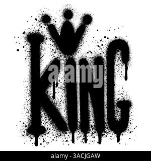 Graffiti-Sprühkronen-Symbol auf weißem Hintergrund. Stock Vektor