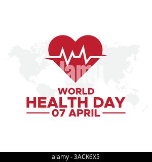 Sicherheit, 7. april, Umwelt, Krankheit, Gesundheit, Stethoskop Herz, Doktor Tag, Gesundheitskonzept, Weltgesundheitstag, Mediziner, World Health Day Konzept, VEC Stock Vektor