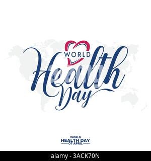 Sicherheit, 7. april, Umwelt, Krankheit, Gesundheit, Stethoskop Herz, Doktor Tag, Gesundheitskonzept, Weltgesundheitstag, Mediziner, World Health Day Konzept, VEC Stock Vektor