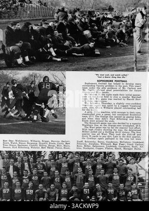 Das Wahian Yearbook 1950 der Washburn High School spiegelt die Schüler, Lehrer, Leichtathletik, Clubs und Schulveranstaltungen des akademischen Jahres 1949-1950 wider. Stockfoto