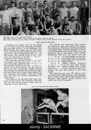 Das Wahian Yearbook 1950 der Washburn High School fängt die Höhepunkte des akademischen Jahres 1949-1950 mit Studenten, Lehrkräften, Sportmannschaften und Vereinen ein. Stockfoto