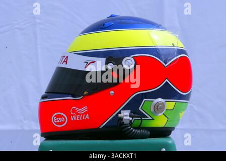 Helm von Ricardo Zonta (BRA) Toyota Test Driver..Formel-1-Weltmeisterschaft, RD2, Grand Prix von Malaysia, Vorbereitungen, Sepang, Malaysia, 20. März 2003..DIGITALES BILD (Credit Image: ©Sutton Motorsports/ZUMA Press) Stockfoto