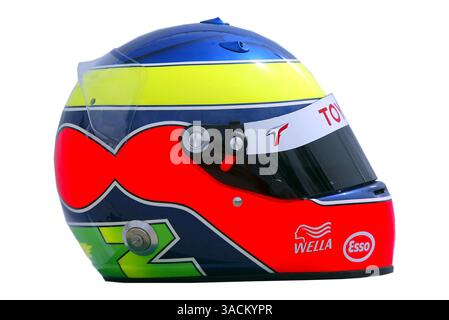 Helm von Ricardo Zonta (BRA) Toyota Test Driver..Formel-1-Weltmeisterschaft, RD2, Grand Prix von Malaysia, Vorbereitungen, Sepang, Malaysia, 20. März 2003..DIGITALES BILD (Credit Image: ©Sutton Motorsports/ZUMA Press) Stockfoto