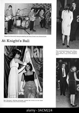 Das Benilde High Yearbook 1966 zeigt Porträts von Schülern und Lehrkräften sowie Berichte über Sportmannschaften, Vereine und wichtige Veranstaltungen aus dem Schuljahr 1965-1966. Stockfoto