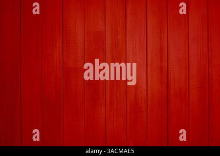 Roter Hintergrund aus Holzbrettern Stockfoto