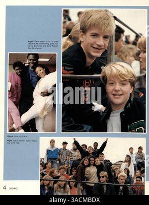 Das South High Yearbook, Tiger 1988: Up in the Air, dokumentiert die Schüler und Lehrkräfte der South High während des Jahres 1987-1988 und zeigt die vielen Aspekte des Schullebens von Akademikern bis zu außerschulischen Lehrplänen. Stockfoto