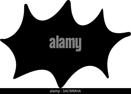 Manga-Sprechblasen mit dynamischen Comic-Bursts. Dialogballons und explosive Textrahmen. Flache Abbildung isoliert auf weißem Hintergrund. Stock Vektor