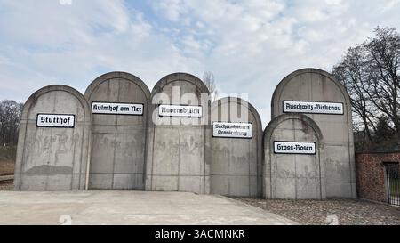 Bahnhof Radegast Radogoszcz Bahnhof historischer Bahnhof in Łódź, Polen Holocaust-Juden in ihren Tod Gedenkstätte polnischer Lodz transportiert Stockfoto