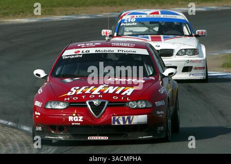 Gabriele Tarquini (ITA) Alfa Romeo 156 GTA belegte 2. Platz in Rennen 1..FIA Tourenwagen-Europameisterschaft, Oschersleben, Deutschland, 21. September 2003..DIGITALES BILD (Credit Image: ©Sutton Motorsports/ZUMA Press) Stockfoto