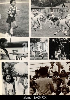 Das Polaris Jahrbuch 1981 von der North High dokumentiert verschiedene Studentenclubs, Sportmannschaften, Schulveranstaltungen und akademische Meilensteine aus dem Jahr 1980-1981. Stockfoto