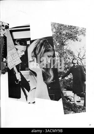 Das Jahrbuch „Antler“ der Minnehaha Academy 1968 dokumentiert die Höhepunkte des Schuljahres 1967-1968 und konzentriert sich auf Schüler, Dozenten, Vereine und sportliche Veranstaltungen. Stockfoto