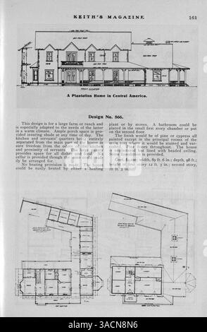 Keith's Magazine, das erstmals 1904 erschien, enthält zwölf monatliche Ausgaben mit verschiedenen Hausdesigns und Grundrissen. Es bietet detaillierte Baukosten und Artikel über Wohngebäude, Inneneinrichtung und Landschaftsgestaltung. Das Magazin wurde von Walter J. Keith und später Max L. Keith veröffentlicht und zeigt auch Anzeigen für Wohnmöbel und Baumaterialien. Einige Ausgaben enthalten Pläne für Kirchen und Schulen, mit fehlenden Seiten in Band 11, Nr. 4. Stockfoto