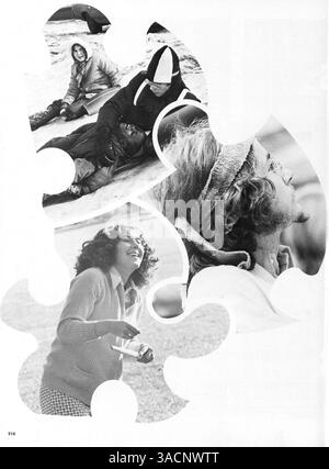 Das Jahrbuch „Echowan“ von der St. Louis Park High School 1972 dokumentiert Veranstaltungen, Vereine, Leichtathletik und Porträts von Schülern und Lehrkräften aus dem Schuljahr 1971-1972. Stockfoto