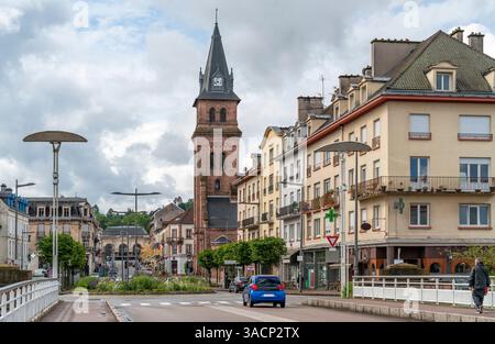 Eindruck von Saint-die-des-Vosges, einer Gemeinde im Departement Vogesen, Grand Est, Nordostfrankreich Stockfoto