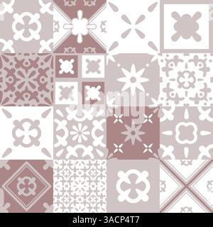 Kompositionsvektor Für Gemischte Mosaikfliesen Stock Vektor