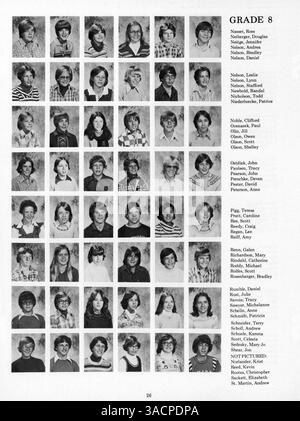 Das 1978 Minnetonka East Jr. High Yearbook bietet einen detaillierten Einblick in das Leben der Studenten, die Lehrkräfte, die Leichtathletik und andere Aktivitäten aus dem akademischen Jahr 1977-1978. Stockfoto