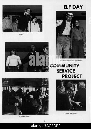 Das 1978 Minnetonka East Jr. High Yearbook bietet eine visuelle Aufzeichnung des Schuljahres 1977-1978 und dokumentiert das Leben der Schüler, die Lehrkräfte, den Sport und die Schulaktivitäten. Stockfoto