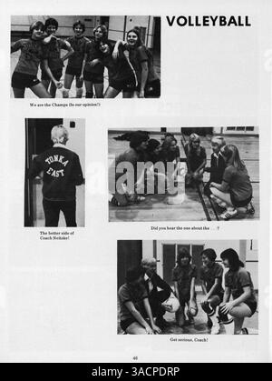 Das Minnetonka East Jr. Das High Yearbook von 1978 erfasst die Höhepunkte des Schuljahres und dokumentiert Schüler, Lehrkräfte, Leichtathletik und wichtige Schulveranstaltungen von 1977 bis 1978. Stockfoto