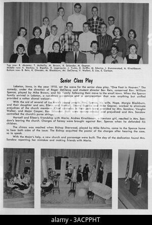 Das Echowan Yearbook 1957 der St. Louis Park High School dokumentiert das Leben der Schüler, die Lehrkräfte, die Leichtathletik und verschiedene Veranstaltungen aus dem Schuljahr 1957-1958. Stockfoto