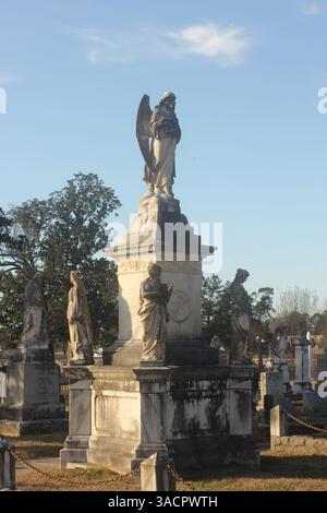 Jefferson TX - 8. Januar 2025: Historischer Oakwood Cemetery in Jefferson, Texas Stockfoto