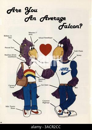 Das Jahrbuch 1982 der Folwell Junior High zeichnet die Ereignisse und Menschen auf, die das Schuljahr 1981-1982 geprägt haben, mit Fotos und Inhalten, die wichtige Momente hervorheben. Stockfoto