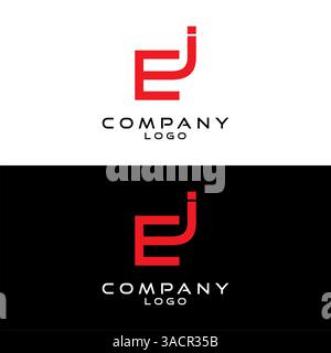 EJ, je Letter Firmenlogo Vorlage Design Vektor Stock Vektor