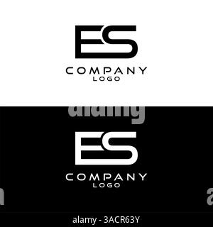 Es, SE Letter Company Logo Design Template Vektor Stock Vektor