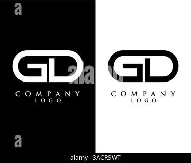 Initial Letter GD, DG Logo Template Design Vektor Stock Vektor